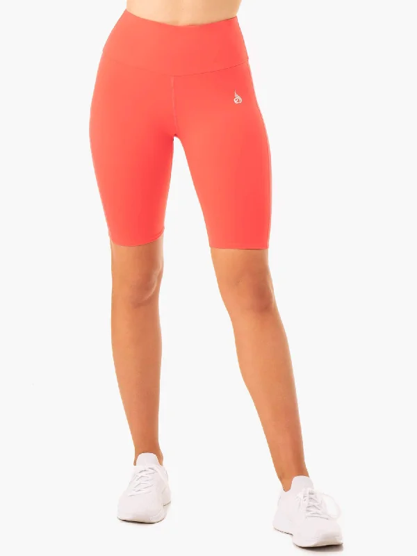 Staples Scrunch Bum Bike Shorts - Coral